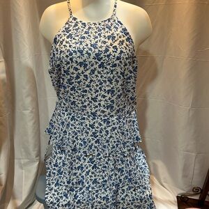 NWT Blue Floral Mini Dress